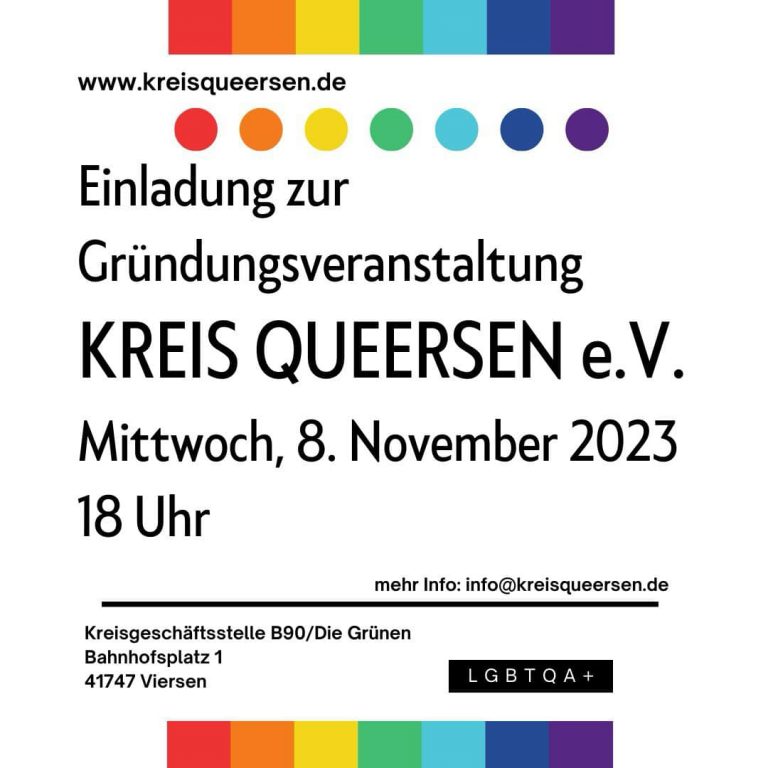 Kreis Queersen e.V. – Einladung zur Gründungsversammlung